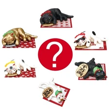 Japanese Blind Box Bag Maneki Neko Black White Cat Miniature 1 Surprise Figure