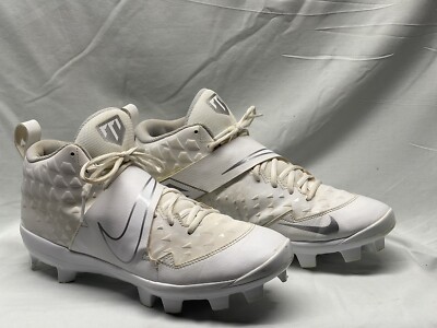 Nike Force Trout 6 Pro Mcs Mens AT3461-100 White Platinum Baseball Shoes