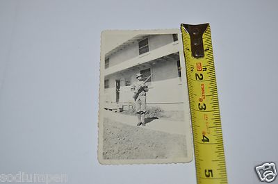 WWII 1940's US Military Police Guarding Barracks 4.5
