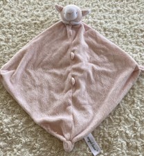 Angel Dear Girls Light Pink White Lamb Fleece Lovey Security Blanket Toy Soft