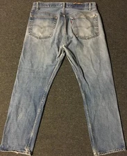Vtg Levi’s 501 Button Fly Jeans 36/30 Faded Distressed Grunge Biker 80s 90s USA