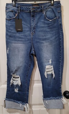 NEW Risen Los Angeles Distressed Boyfriend Jeans Size 3XL