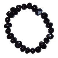 Achat Schwarz (Coloriert) Armband SchöNes Trommelstein Edelsteinarmband