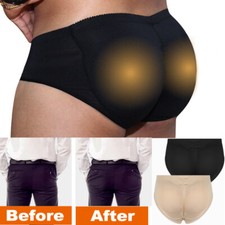 Mens Padded Underwear Boxers Briefs Butt Lifter Hip Enhancer Shorts Pants Shaper