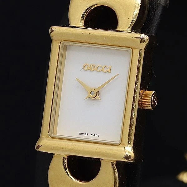 Montre bracelet GUCCI 1800L cadran blanc or fabrication suisse quartz femmes en stock