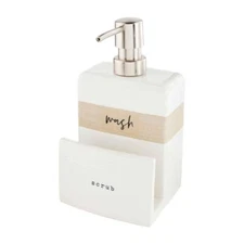 Mud Pie E2 Farmstead Stoneware Soap Sponge Holder, 7" x 4" 44400070 Defect