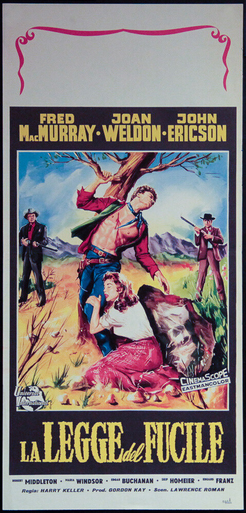 Locandina originale film La legge del fucile (1958) - Regia di Harry Keller