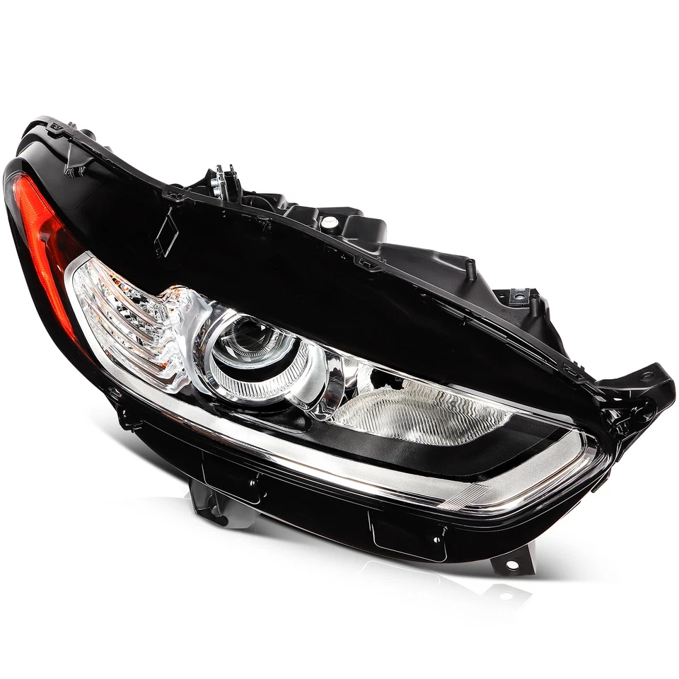 Headlights Assembly Pair For 2013-2016 Ford Fusion with Projector Replacement - Image 4 of 4