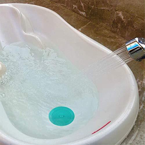 Teal Aqua Universal Waschbecken Stopfen Abdeckung Flach Silikon Ablassstopfen 2er Pack - Bild 6 von 7