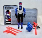 1991 G.I.Joe A Real American Hero ARAH Snake Eyes Loose Complete with File Card