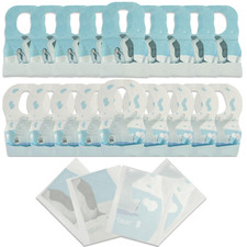 10 Pcs Disposable Bibs, Individually Packaged with Catcher and Leakproof Liner f