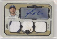 2013 Museum Collection Signature Swatches Triple Relics Yonder Alonso Auto 0a17