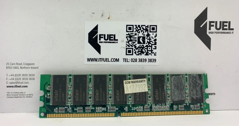 Elixir   512MB  DDR ram memory module  PC-3200 -  M2U51264D88HB3G-5T - Image 3 of 3