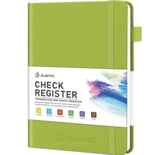 A5 Check Registers for Personal Checkbook, Ledger Transaction Registers Log B...