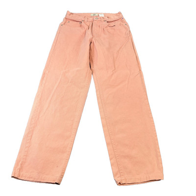 Vintage Gap Jeans Damen Straight Leg High Waist Lachs Rosa UK8 W26 L28