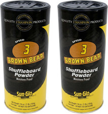 Shuffleboard Powder Wax, Speed 3 Medium-Fast, 16oz, 2 Pack