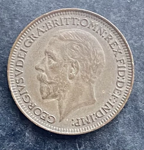 1929 George V Farthing — photo from another recent sale