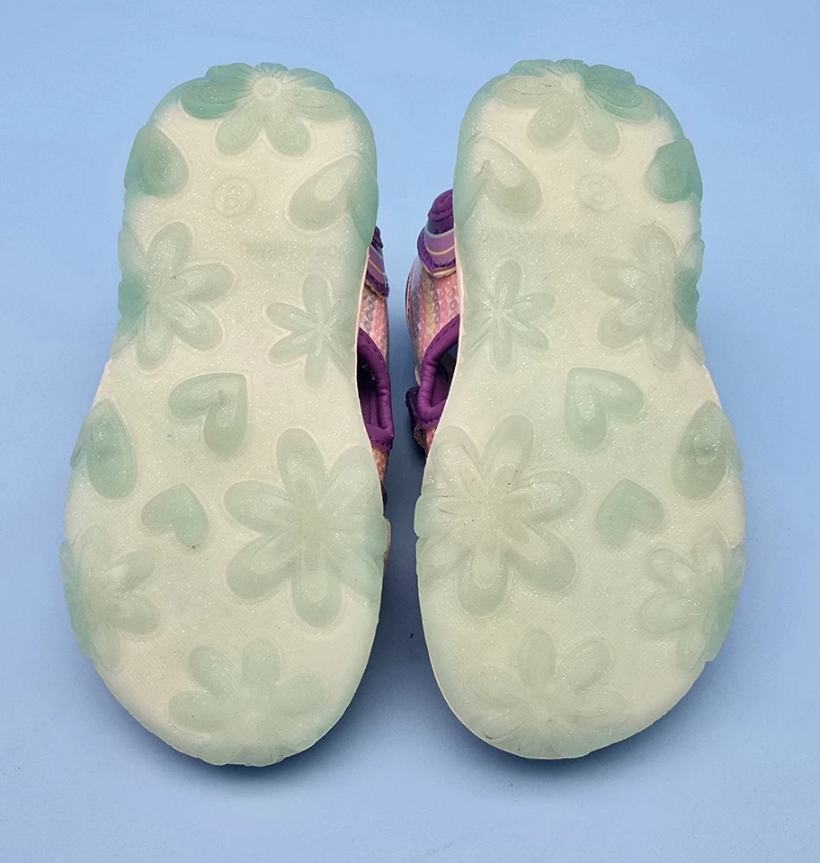 PAW PATROL EVEREST & SKYE Light-Up 凉鞋 学步儿童 尺码 8,全新无标签,Dble 肩带 — 第 2/4 张图片