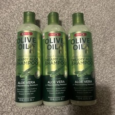 ORS Olive Oil Deep Cleansing Creamy Aloe Shampoo X3 Bottles 370ml Each 13.59 per litre