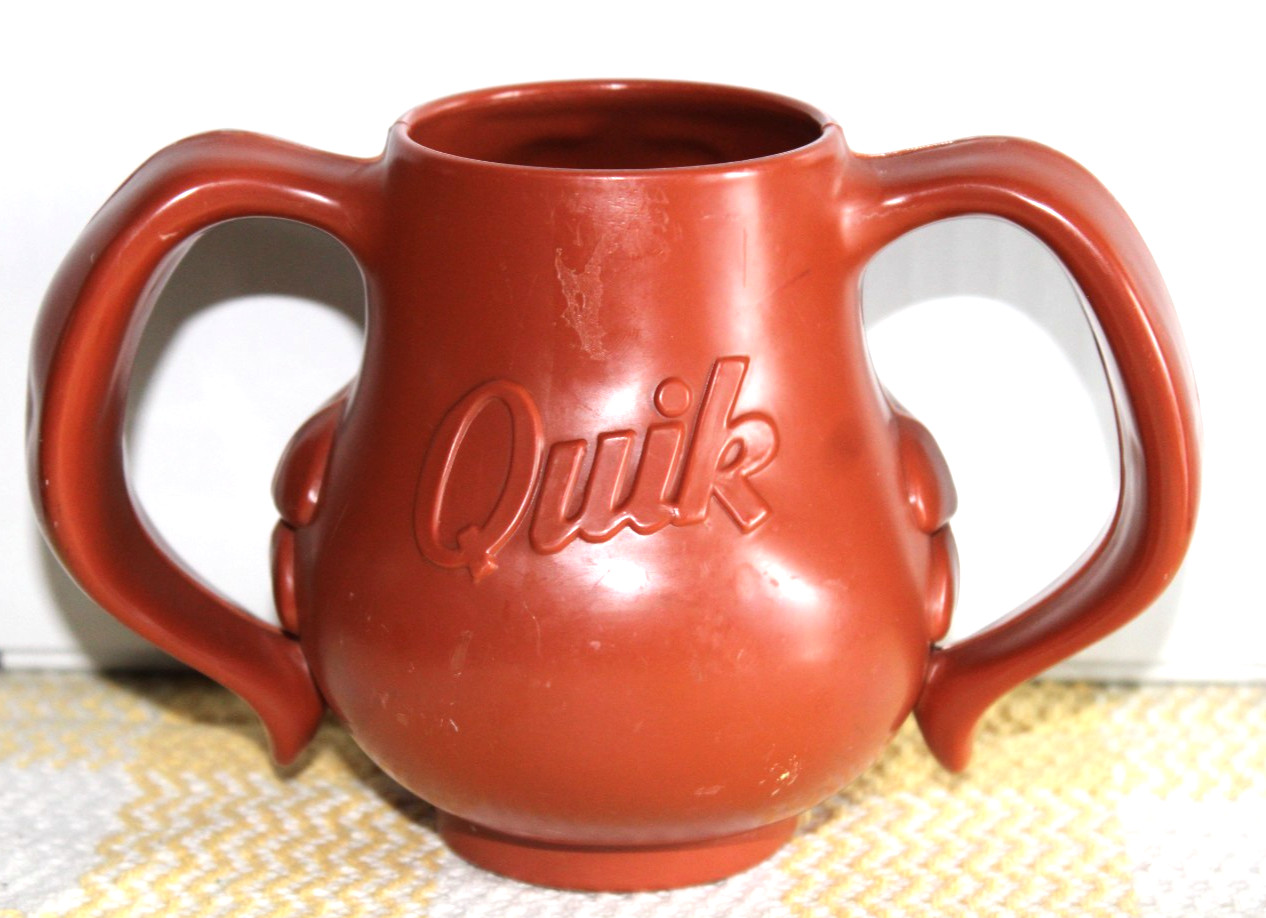 Vintage NESTLE NESQUIK QUIK BUNNY Plastic Mug Cup Chocolate Milk 1979 Quicky 