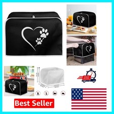 Multicolor Dog Paw Heart Toaster Protector - Safeguard Your 2-Slice Bread Maker