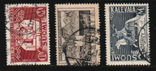 46597  Finland 1935 Stamp Set  Scott #207-9  Fine Used Clean Back