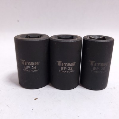 TITAN 3-PC EXTERNAL TORX PLUS SOCKET SET 17414