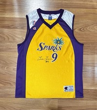 CHAMPION LISA LESLIE LOS ANGELES SPARKS AUTOGRAPHED WNBA BASKETBALL JERSEY