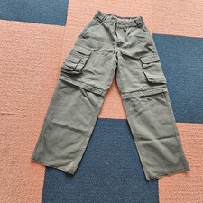 Boy Scouts of America Pants Youth 8 Green Convertible Zip-Off Shorts Cargo Z5b
