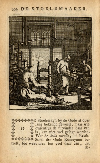 Antique Profession Print-CHAIR MAKER-St.Clara-1758