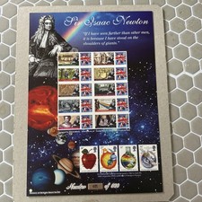 SIR ISAAC NEWTON. 1642-1727. HISTORY OF BRITAIN SHEET NO. 50 ONLY 500 MADE.