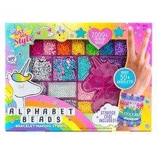 Just My Style Alphabet Beads Bracelet Making Studio Unicorn Case Craft Kit