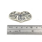 Signed Odin Lonning Tlingit Sterling Overlay Heart Lovebird Pendant #S4993-3 — photo 7