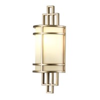Wandleuchte Wandlampe Flurleuchte Schlafzimmerlampe Stahl Glas Messing H 38,7 Cm
