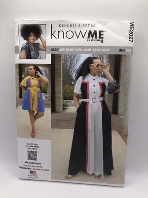 Know Me Sewing Pattern Misses And Women  Romper And Jumpsuit Size 30W-38W New UC