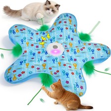 Interactive Cat Toy Hide and Seek Automatic Cat Toy with Birdcall, Rechargea...