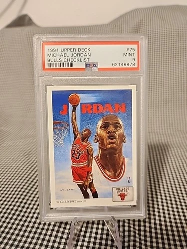 1991-92 Upper Deck Michael Jordan 75 Chicago Bulls PSA 9  Basketball Card Graded