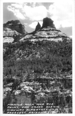 Mantle rock and Red Point, Flagstaff to Prescott, Arizona OLD PHOTO