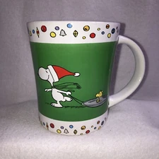 Peanuts Worldwide LLC Snoopy Woodstock Sledding Ceramic Mug Christmas Ornaments