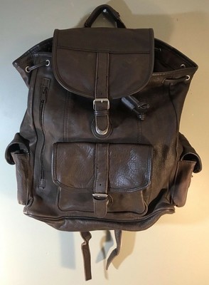 cowhide leather backpack