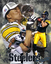Pittsburgh Steelers  Lithograph print of Hines Ward