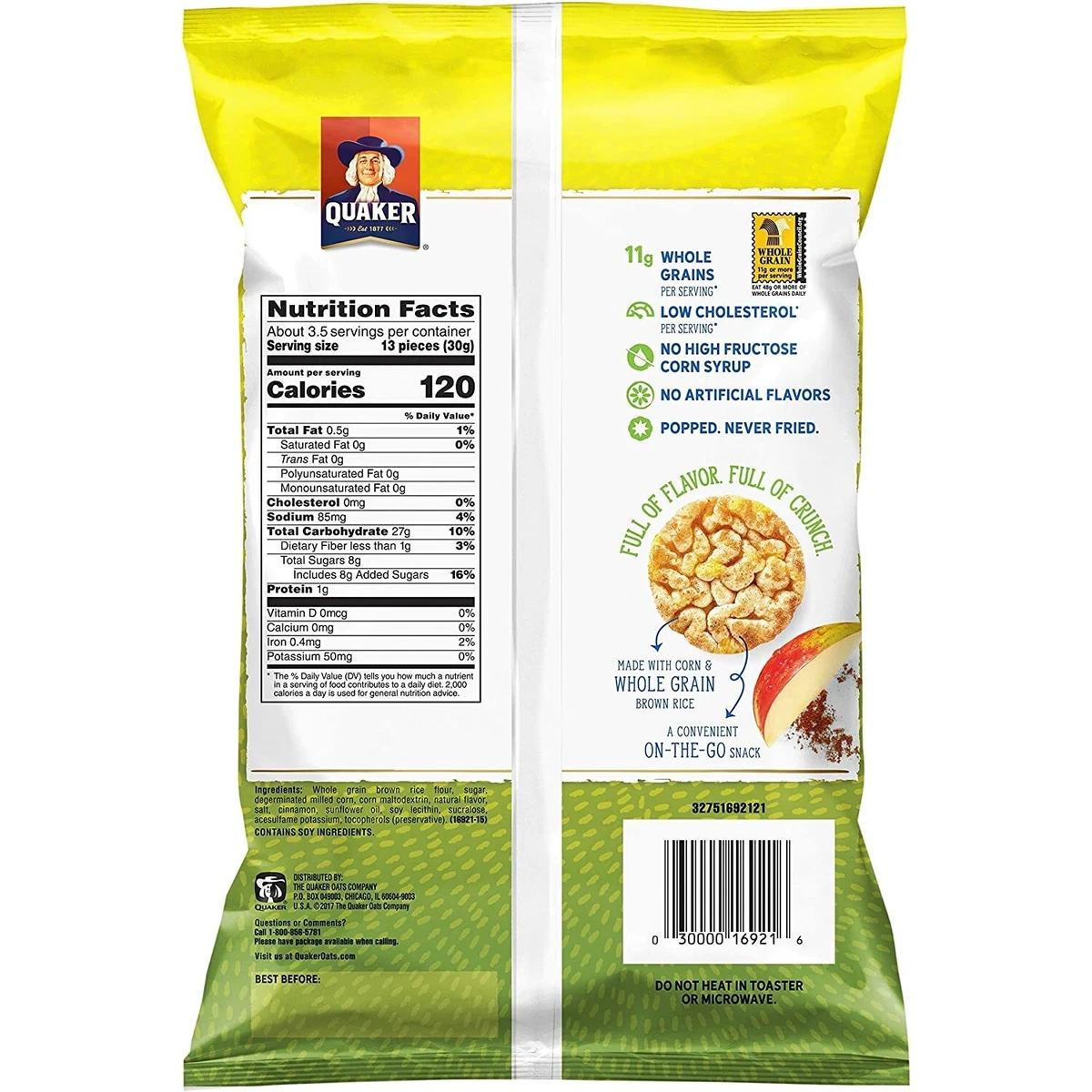 Quaker Rice Cakes Apple Cinnamon