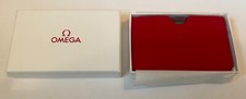 NEW Authentic OMEGA Compact Mirror in Red Leather Holder Wallet in Gift Box