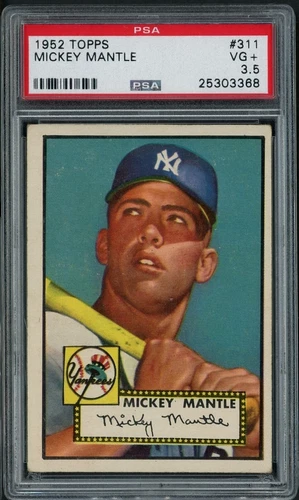 1952 Topps Mickey Mantle Rookie # 311 PSA 3.5