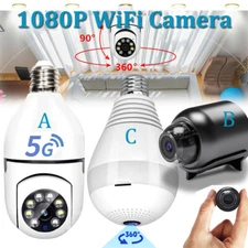 5G WiFi Bombilla Camara De Seguridad 360 Con Audio Microfono Para Exterior Casa