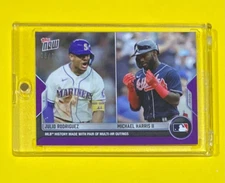 2022 Topps Now Julio Rodriguez/Michael Harris II PURPLE PARALLEL /25 SSP #887 🔥