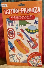 OOLY Temporary Tattoos for Kids. Over 50. Tattoo Palooza Awesome Doodles. New