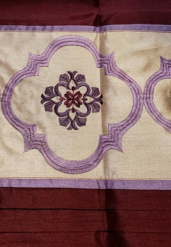 better Homes & Gardens lined atheron violets embroidered Valance 54" x 17" New - Picture 3 of 4