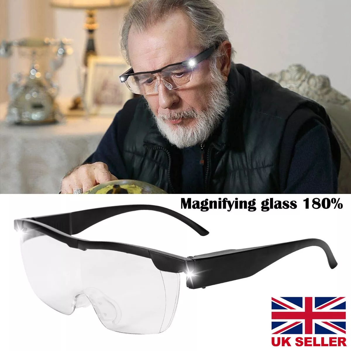 Magnification glasses 2024 with led lights