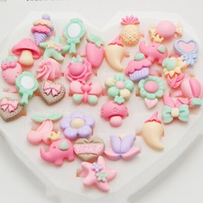 50pcs Assorted Adjustable Plastic Rings Little Girl Jewelry Rings Birthday Gifts